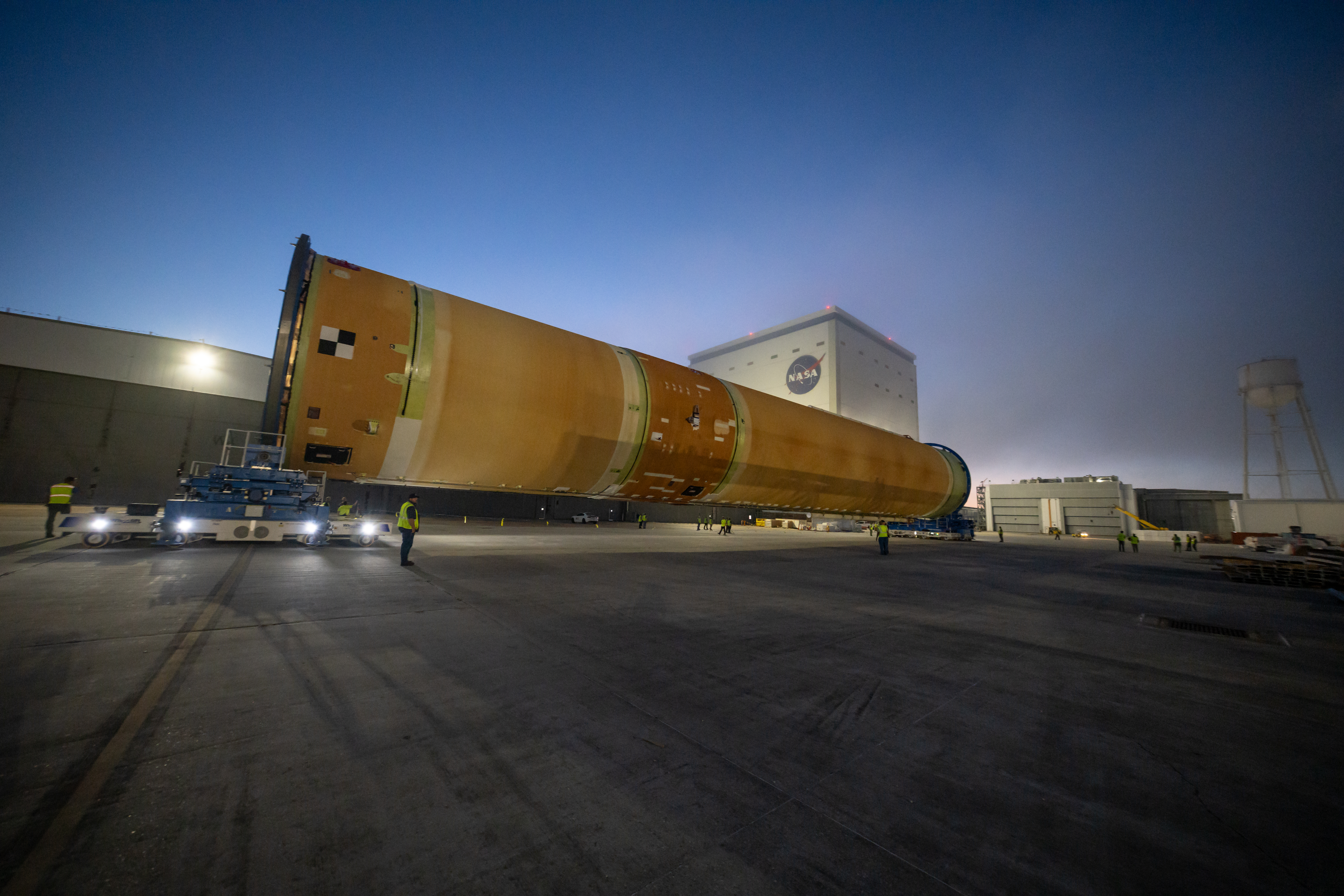 NASA Rolls Out Largest SLS Core for Artemis III Prep to Kennedy Space Center