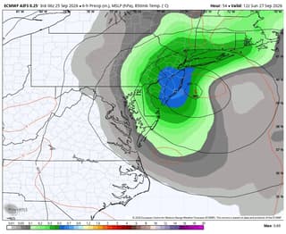 Nor'easter brings intermittent showers and breezy conditions to DC area this weekend