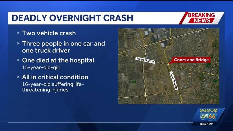 Speeding Mustang plows through red light in Albuquerque, killing 15-year-old passenger