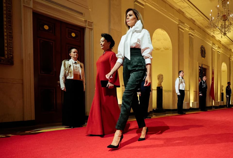 State Dinner Fashion: Melania Trump's Trousers vs. Peng Liyuan's Traditional Gown