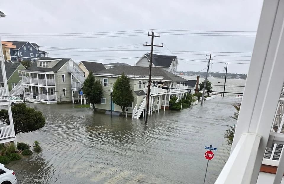 Slow-Moving Nor'easter Closes Route 1 and Floods Delmarva Coast