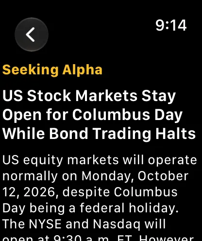 A story summary in the tl;dr app on Apple Watch