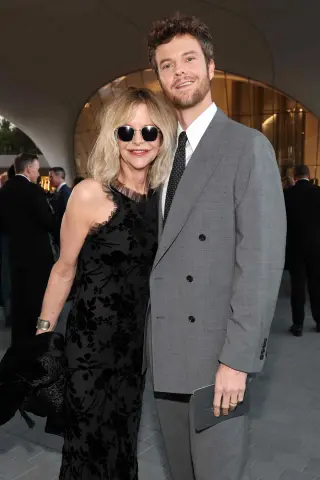 Meg Ryan and Jack Quaid Step Out in a Tulle-Trimmed LBD at Lucas Museum Opening