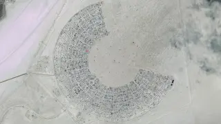 Bird's-eye view reveals Burning Man’s desert metropolis