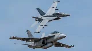 Navy Growlers eject after midair collision at Idaho air show