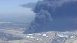 Massive Tracy warehouse fire prompts evacuations at Medline center