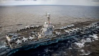 Trump orders steam catapults back on Ford-class carriers, paves path for fifth public shipyard