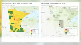 Minnesota dashboard flags measles vaccination gaps across schools