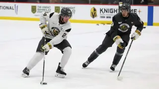 Knights Rookies Hit the Ice Against Utah at San Jose Rookie Showcase