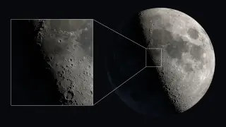 Moon lights up with giant X and V shapes at the terminator