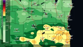 Southeast Wisconsin drenched as Kenosha logs 2.11 inches of rain