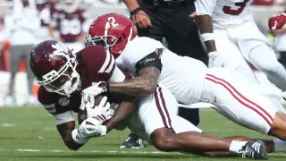 Alabama routs Mississippi State 56-23, ending Taylor's Heisman hopes