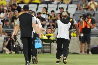 Crew's Abou Ali stretchered off with knee injury in Orlando clash