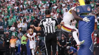 Diggs' goal-post TD celebration costs Commanders a potential game-tying two-point try