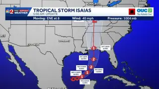 Tropical Storm Isaias forms in Gulf, set to strengthen into first 2026 hurricane