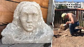 SF Couple Uncovers 150-Pound Limestone Sculpture with WPA-Era Hints