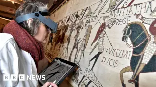 Five pivotal frames retell the Norman conquest in the Bayeux Tapestry
