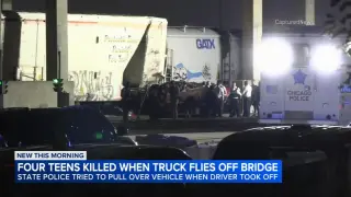 Four north-suburban teens identified after SW Side truck plunge off Cicero Ave bridge
