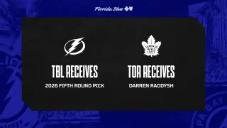 Lightning trade Darren Raddysh to Maple Leafs for 2026 fifth-round pick