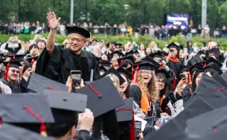 Tech titan Huang tells CMU grads to shape the future with AI