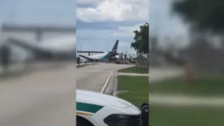 Amazon Prime Air 767 overruns Miami runway, strikes vehicles