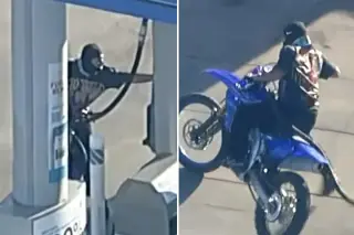 Gas-Station Stop Fuels Surprise Turn in LA Dirt-Bike Police Chase