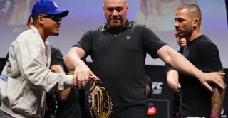 Dana White Breaks Up Heated UFC 331 Press Conference Between Van and Pantoja