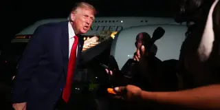 Trump pitches $5,000 'dividend' for voters, snaps at reporter