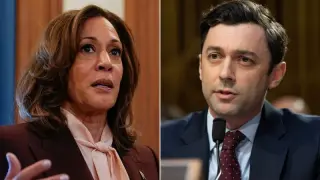 Harris hits Georgia trail with Ossoff as Democrats lean on closers for 2026 midterms