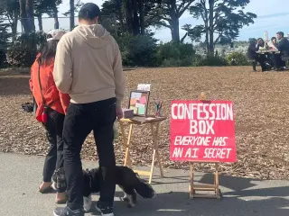 Public confession booth uncovers intimate AI secrets