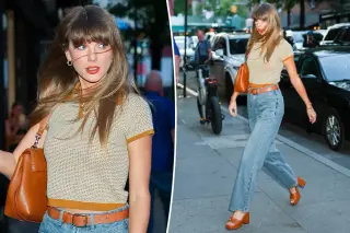 Taylor Swift Embraces a 70s Studio Vibe in NYC Visit
