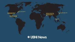 Navy Global Deployment Map: Carriers and Amphibious Groups Spread Across Eight Theaters