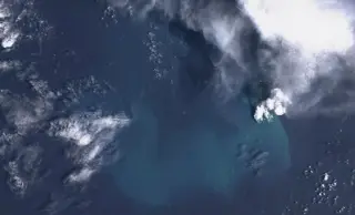 Volcanic Plume Reveals a Natural Route to Methane Destruction in the Atmosphere
