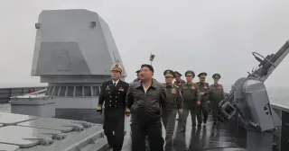 North Korea bets on long-range guns and its first destroyer as tensions rise