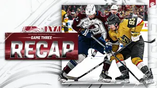 Vegas answers late, tops Avalanche 5-3 in Game 3 of West Final