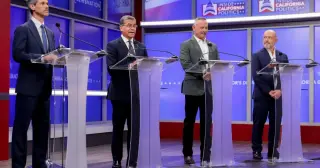 Fiery California governor debate centers on wealth, experience, and race