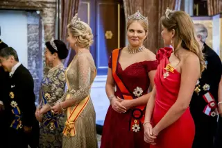 Seven Sparkling Tiaras Shine at Amsterdam State Banquet for Japan
