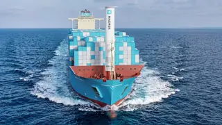 Maersk pilots wind rotor sails to cut fuel on container ships