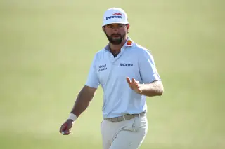 Young Sparks Masters Charge after 65 as Faldo Questions Nerves Remark