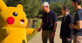 Pikachu Visits Apple Park as Cook Teases Ternus and Gaming Agenda
