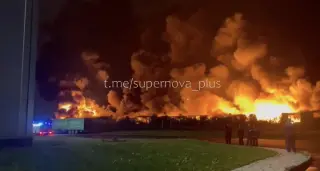 Drone Blasts Spark Dual Fires at Russia’s Ozon Hubs near Orenburg and St. Petersburg