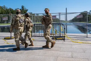 Appeals court weighs legality of National Guard's year-long presence in Washington