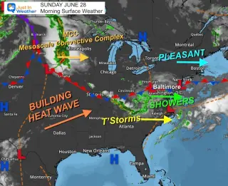 Baltimore Braces for Rain Today, Then a Potential 100°F Heat Wave