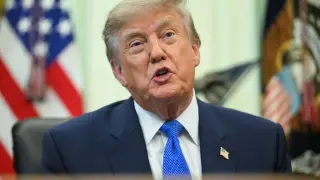 Trump declares Hormuz under full U.S. control, pushes Iran reparations