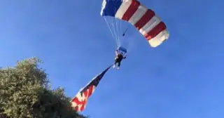 Flag-Tangled Skydiver Survives July 4 Landing in California