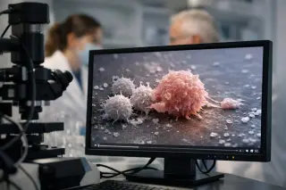 Microscopic milliseconds: footage shows cancer cell slipping past immune surveillance