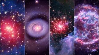 Patriotic X-ray Portraits: NASA's Space Telescopes Fire Up Four Cosmic Wonders