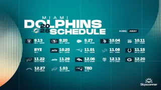 Dolphins Unveil 2026 Schedule With Road-Heavy Start