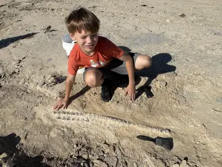 Field-trip Find: Kansas Boy Unearths Rare Prehistoric Fossil