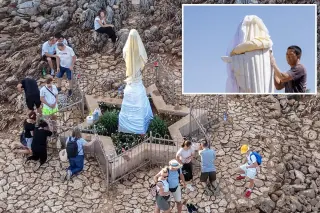 Vandals strike Medjugorje shrine as Virgin Mary statue defaced and altar set on fire